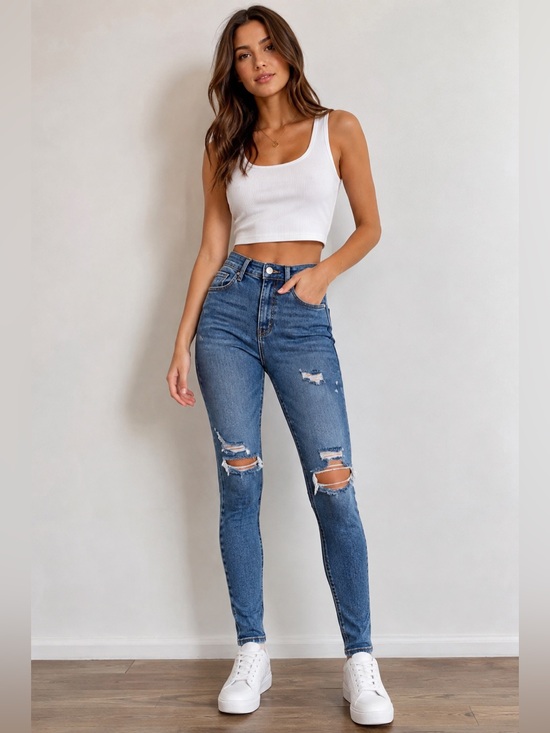 Levi's Denim - Levis Distressed Blue Women's Jeans